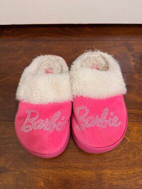 Barbie Plush Slippers Girls Size 2/3
